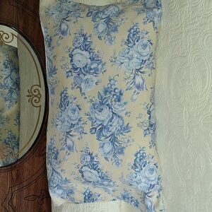 Ralph Lauren Standard Blue Floral Pillowcase
